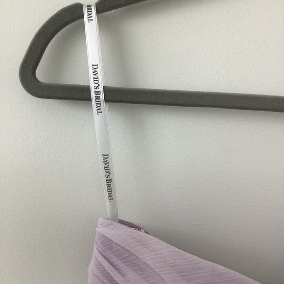 David’s Bridal Strapless Chiffon cocktail Dress Bridesmaid Prom Party Size 10 - Picture 5 of 10